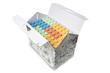 Lade das Bild in den Galerie-Viewer, Zebrix XXL Klemmbausteine 4 Pastellfarben | weißgrün, beigerot, sandgelb, pastelblau | Große Bausteine 25, 50, 100 oder 200 Steine
