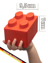 Load image into Gallery viewer, Zebrix XXL terminal blocks all 7 colors | red, green, blue, yellow, pink, light blue, orange | Large building blocks 25, 50, 100 or 200 bricks
