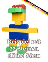 Lade das Bild in den Galerie-Viewer, Zebrix XXL Klemmbausteine 4 Hauptfarben | rot, gelb, blau, grün | Große Bausteine 25, 50, 100 oder 200 Steine
